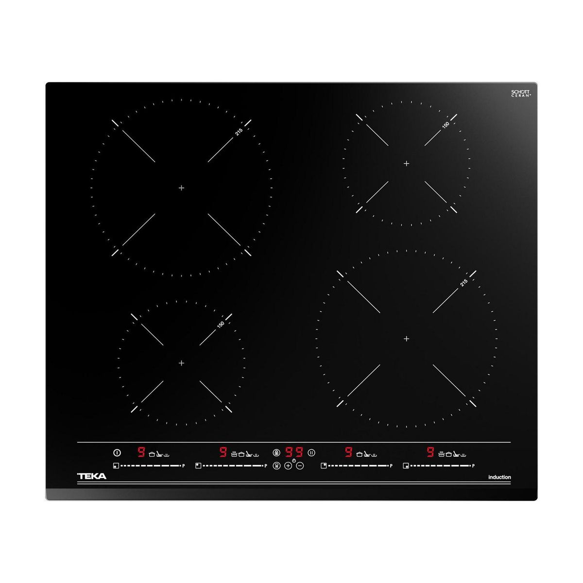 TEKA - Encimera Inducción 4 Platos Negro IZC 64320 BK MSP