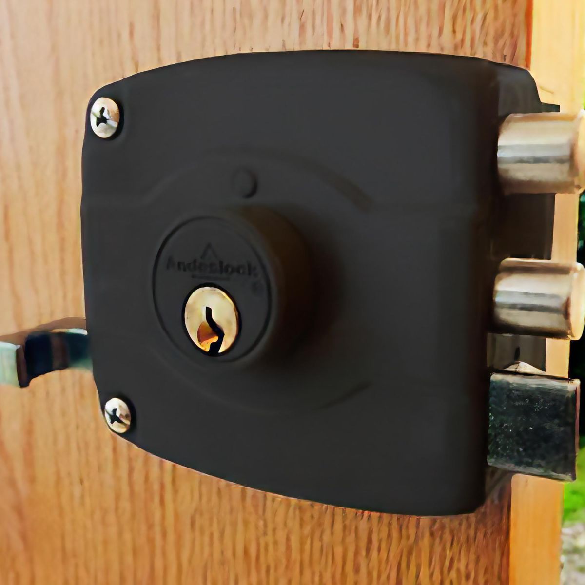 ANDESLOCK - Cerradura sobreponer acceso principal y reja hasta 45 mm.