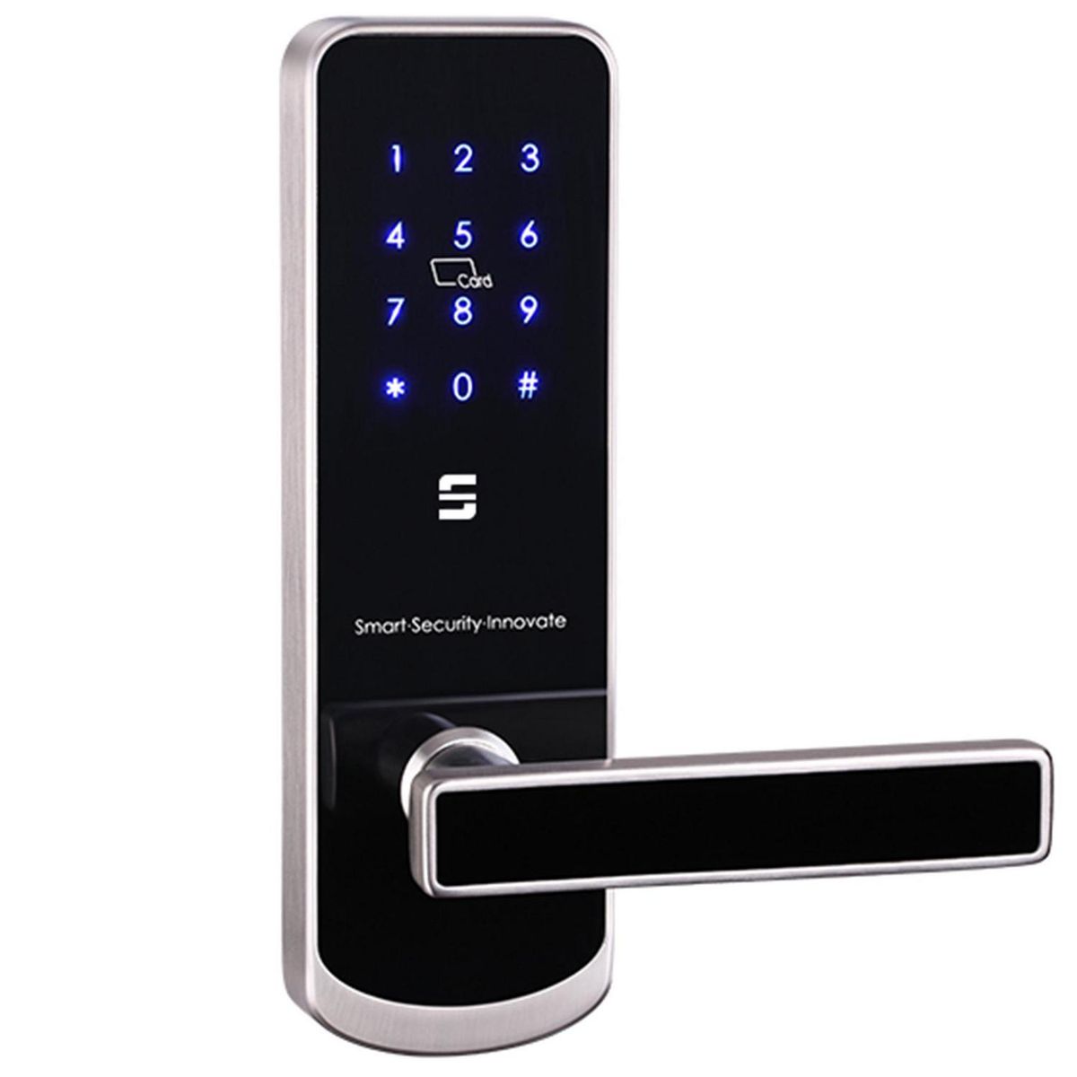 SCANAVINI - Cerradura digital derecha BT picaporte-cerrojo/níquel satinado