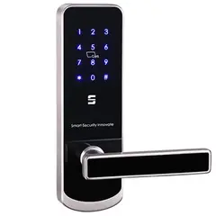 SCANAVINI - Cerradura digital derecha BT picaporte-cerrojo/níquel satinado