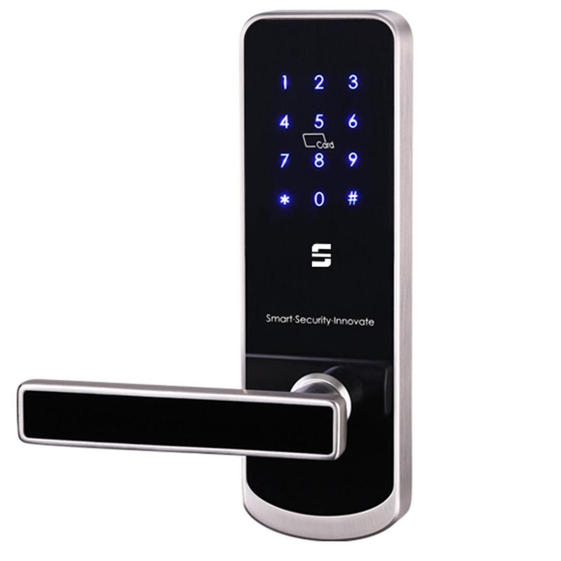 SCANAVINI - Cerradura digital izquierda BT picaporte-cerrojo/níquel satinado