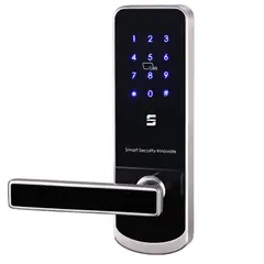 SCANAVINI - Cerradura digital izquierda BT picaporte-cerrojo/níquel satinado
