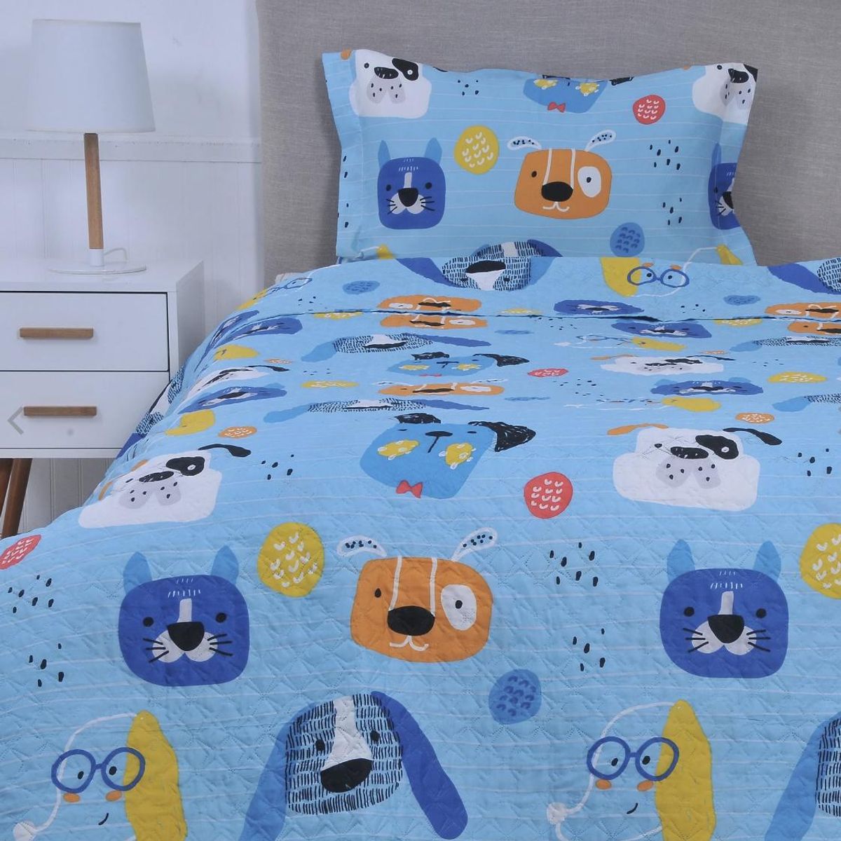 MASHINI - Cubrecama Quilt 1.5 plazas Cordoba Multicolor 