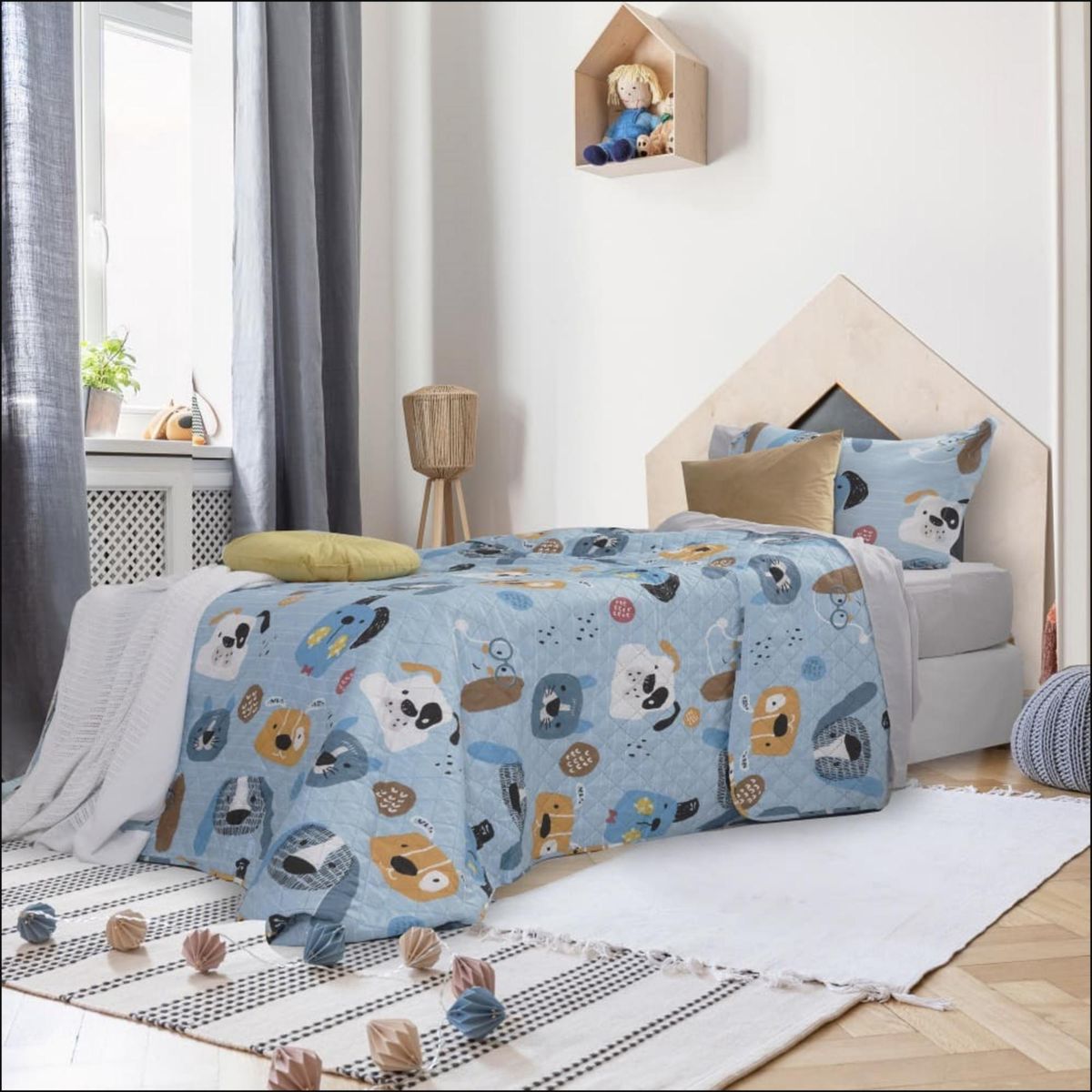 MASHINI - Cubrecama Quilt 1.5 plazas Cordoba Multicolor 