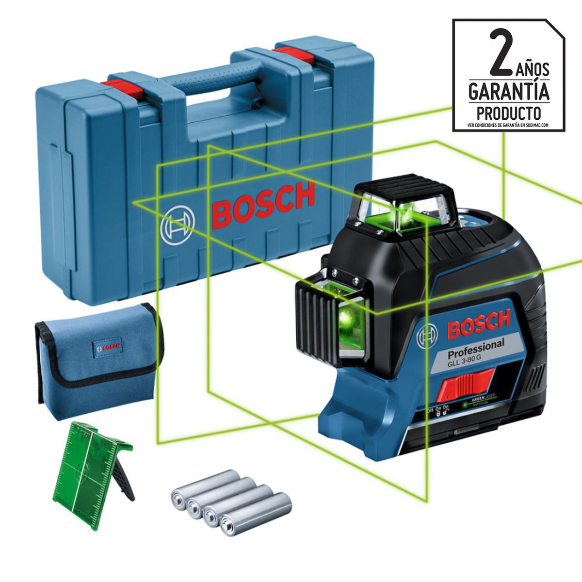 BOSCH - Nivel láser lineal 360° 80 metros verde