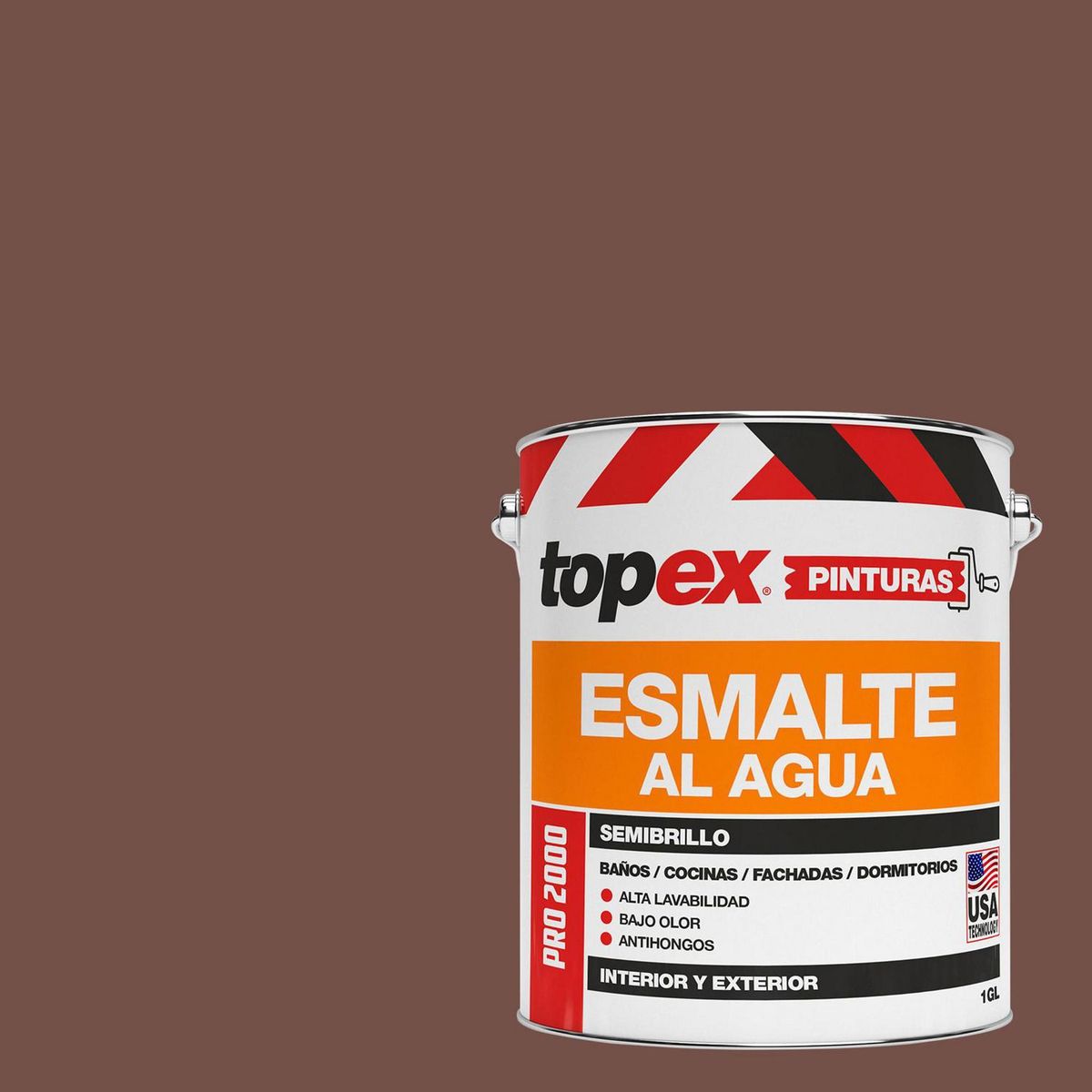 TOPEX - Esmalte al Agua Semibrillante 1 galón(es) Café 