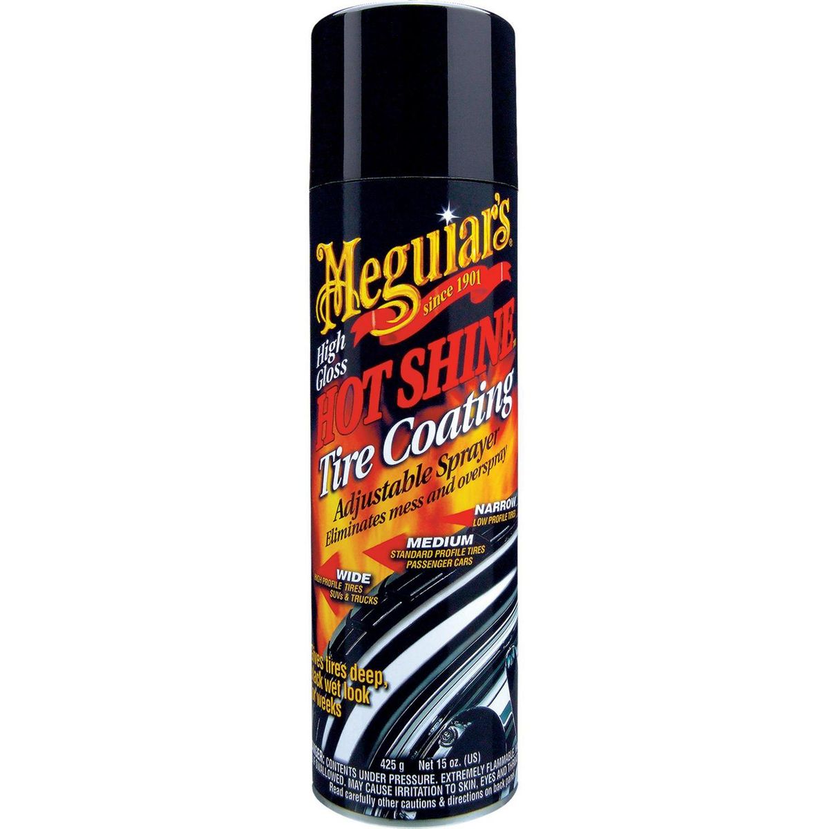MEGUIARS - Renovador Neumáticos Meguiars Hot Shine Brillo Intenso 444 ml