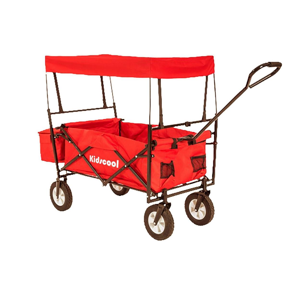 KIDSCOOL - Carro Wagon Plegable con Techo Rojo Desde 10 años