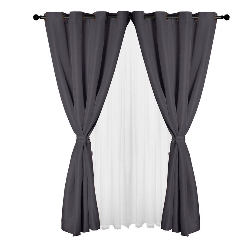 MASEL - Set Cortinas 8 Piezas Yasmin 140x220 cm