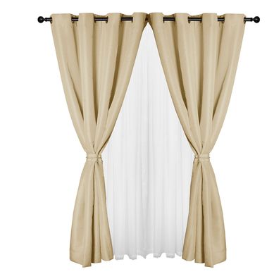 Set Cortinas 8 Piezas Yasmin 140x220 cm