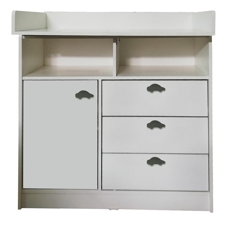 MUEBLES KIDS - Cómoda 3 Cajón(es) Blanca Auto 100x110x105 cm