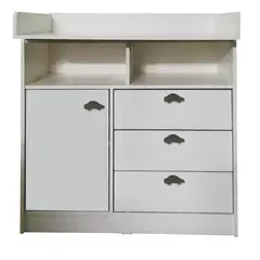 MUEBLES KIDS - Cómoda 3 Cajón(es) Blanca Auto 100x110x105 cm