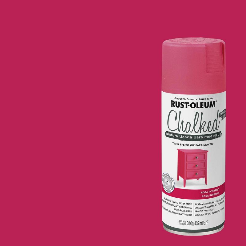 RUST OLEUM - Chalked pintura tizada en aerosol rosa invierno 340g