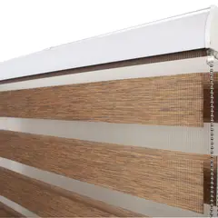 METALHSA - Cortina enrollable duo 90x250 cm tabaco