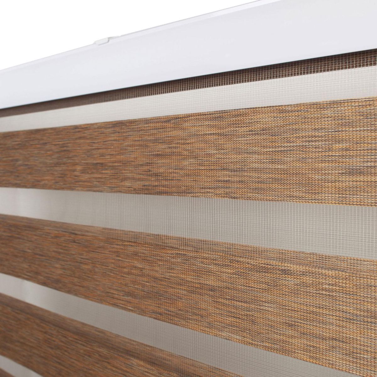 METALHSA - Cortina enrollable duo 90x165 cm tabaco