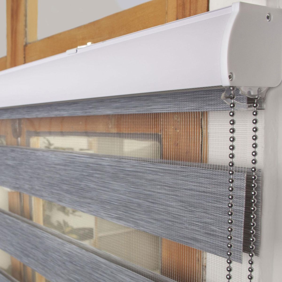 METALHSA - Cortina enrollable duo 90x250 cm gris