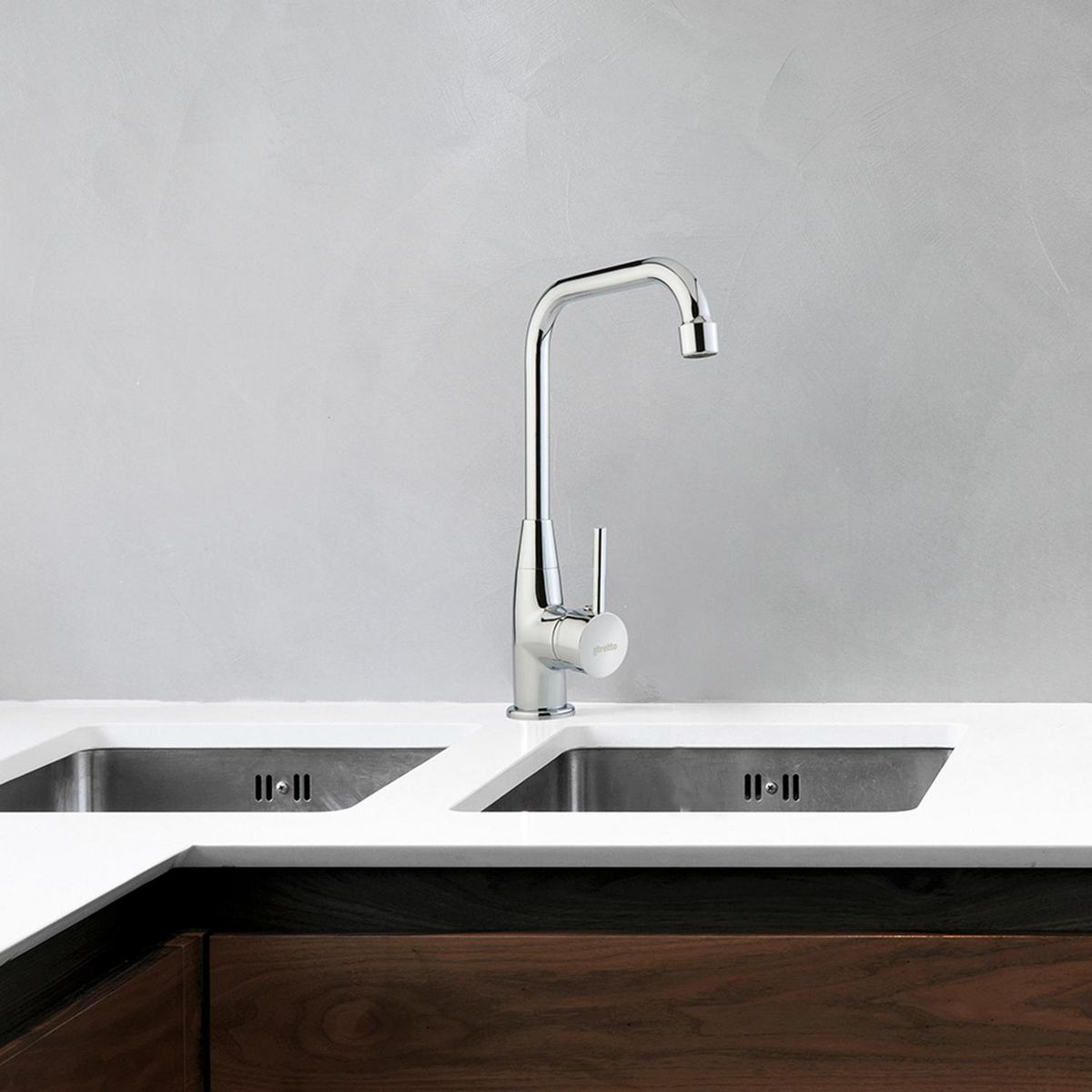 STRETTO - Monomando para Lavaplatos Vertical Brera Cromo