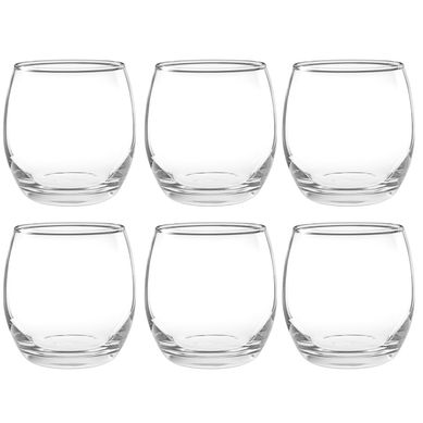 Display 6 vasos de vidrio 373 ml transparente