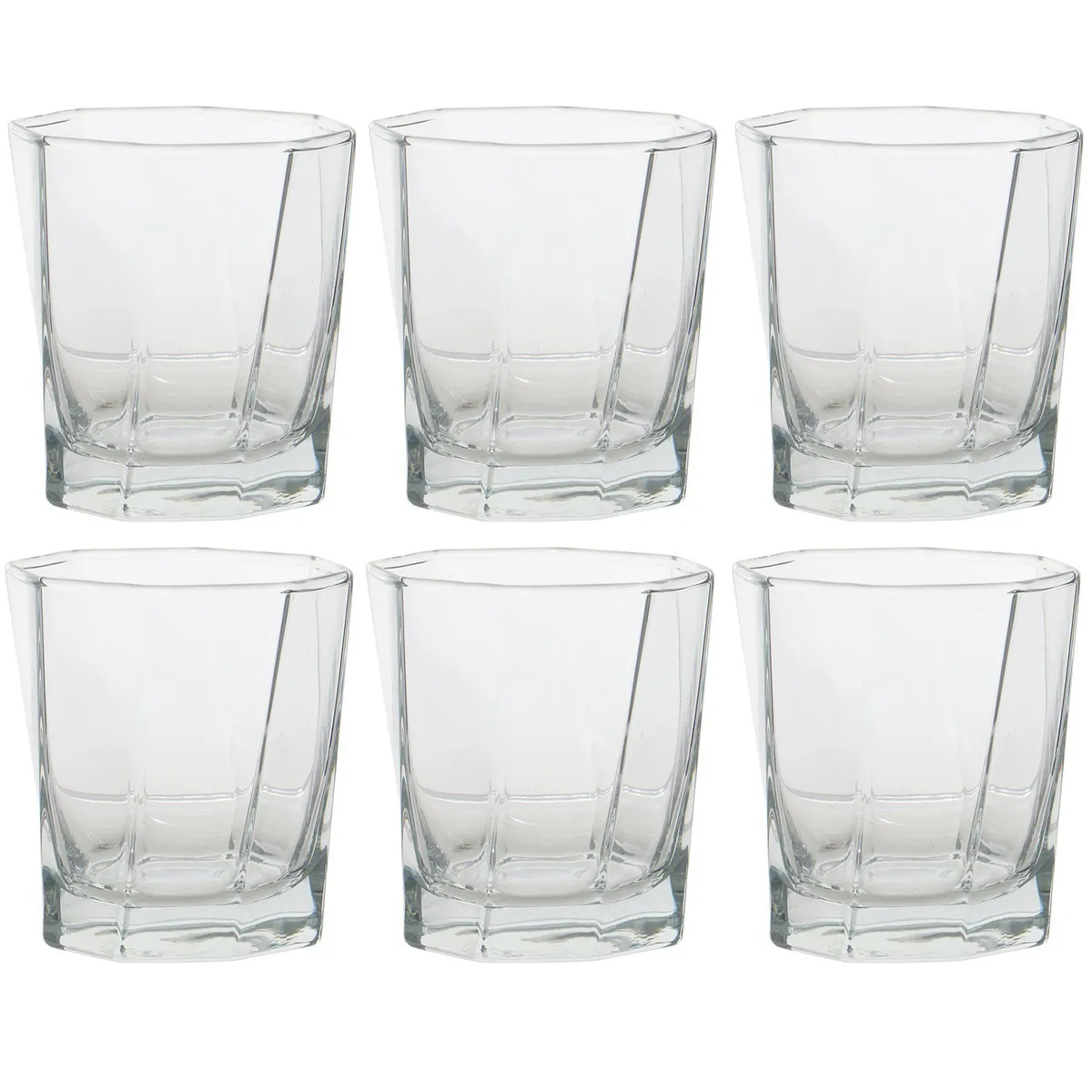 JUST HOME COLLECTION - Set 6 Vasos Bajo de Vidrio 258 ml Transparente