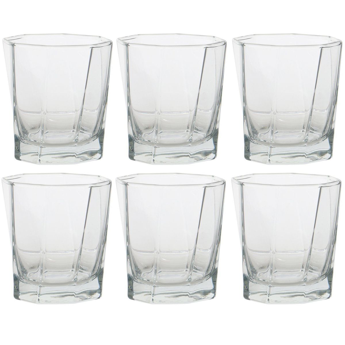 JUST HOME COLLECTION - Set 6 Vasos Bajo de Vidrio 258 ml Transparente