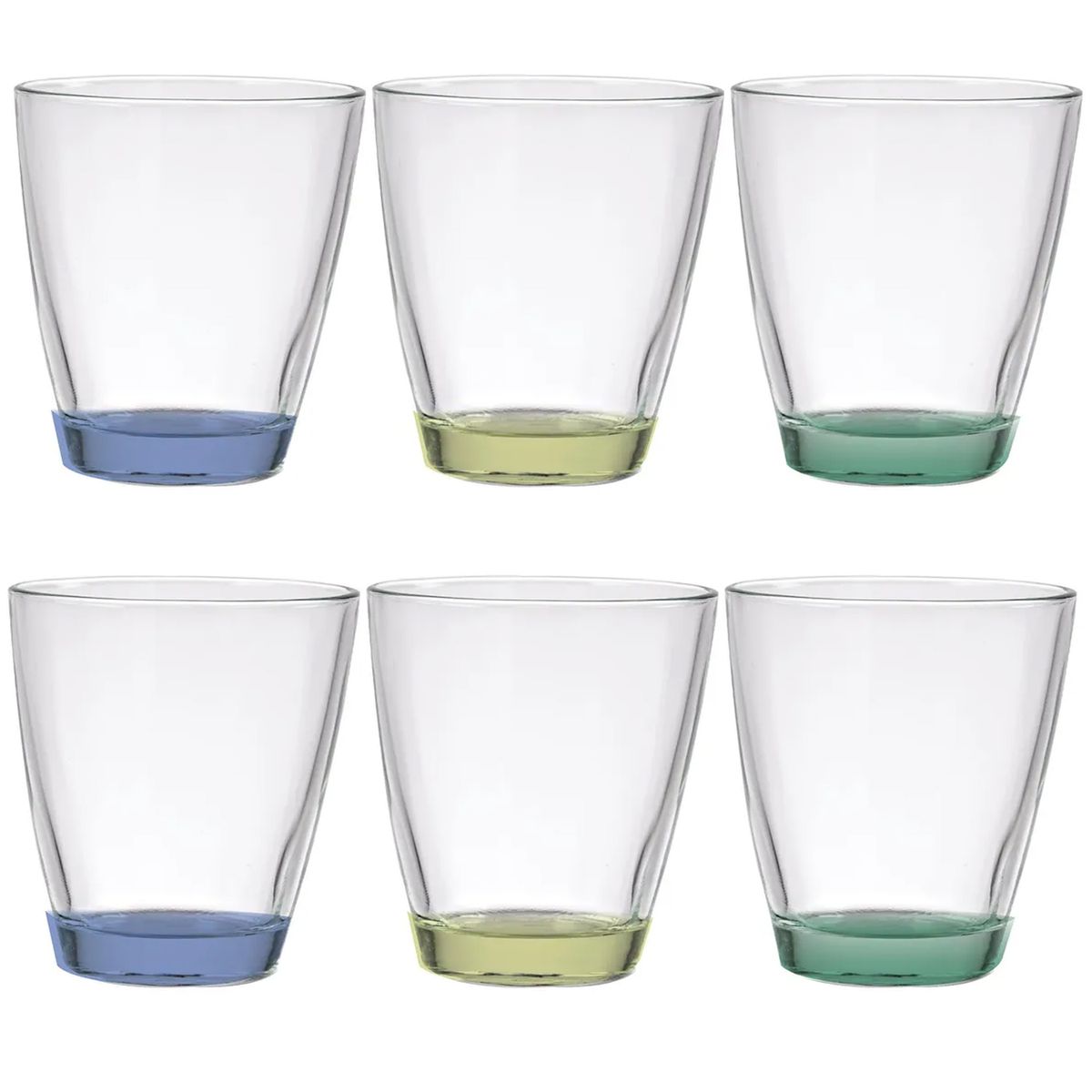 CASA BONITA - Set 6 Vasos Bajo de Vidrio 315 ml Transparente