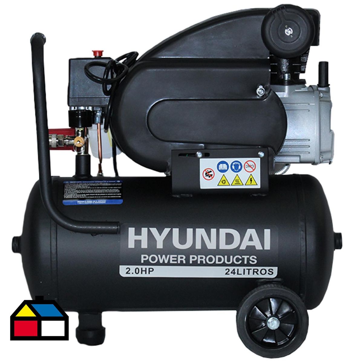 HYUNDAI - Compresor de Aire 2 kW 24 Litros 82HYHM24D