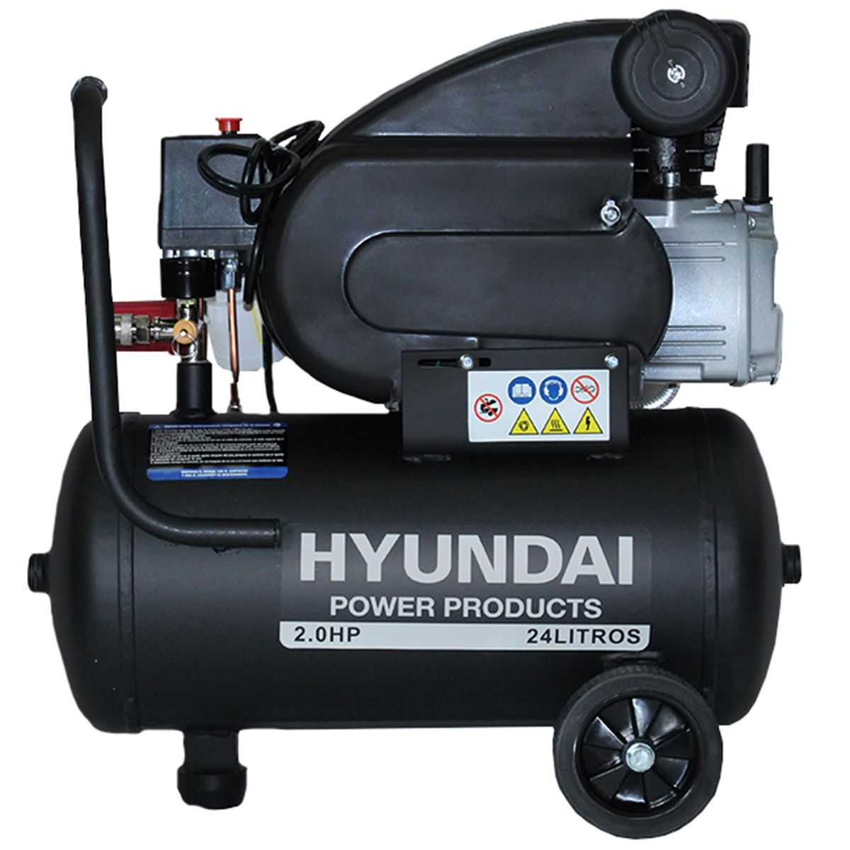 HYUNDAI - Compresor de Aire 2 kW 24 Litros 82HYHM24D