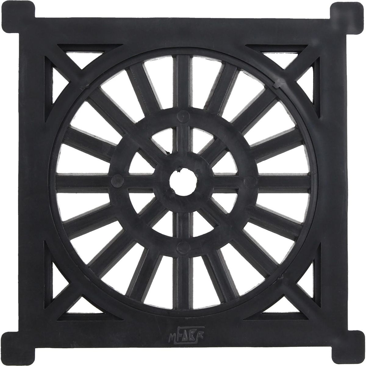 FAB - Rejilla Pileta PVC Cuadrada 10cm x 10cm Negro 1u