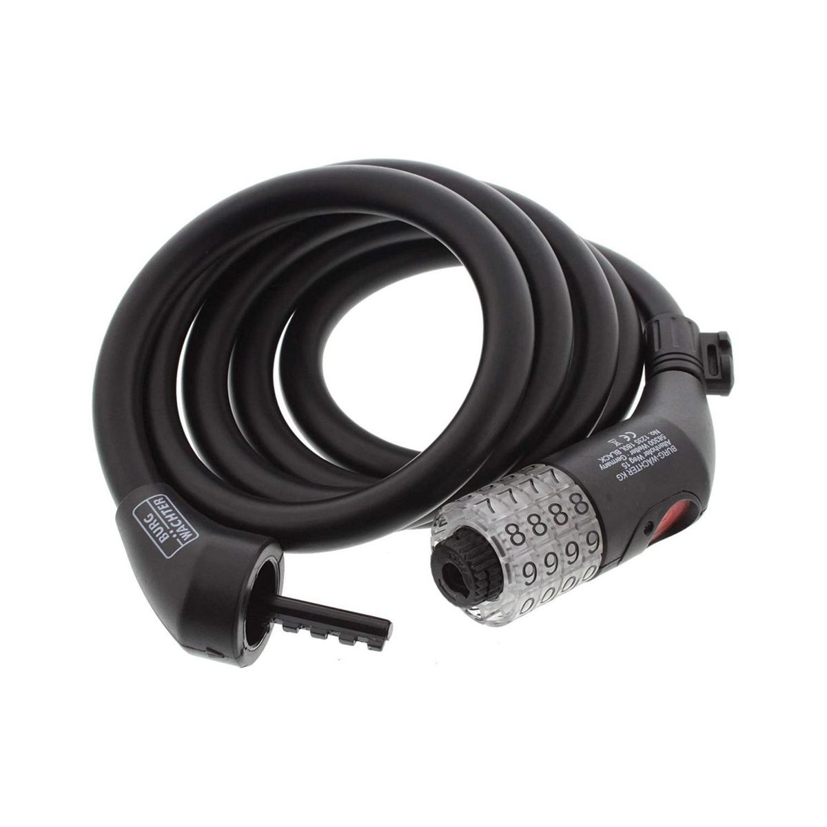 BURG WACHTER - Candado cable con combinacion iluminada 180 mm negro
