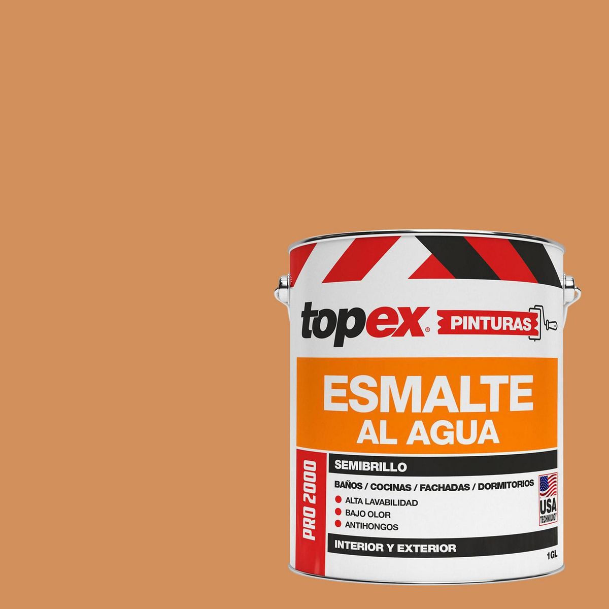 TOPEX - Esmalte al Agua Semibrillante 1 galón(es) Naranjo Damasco 