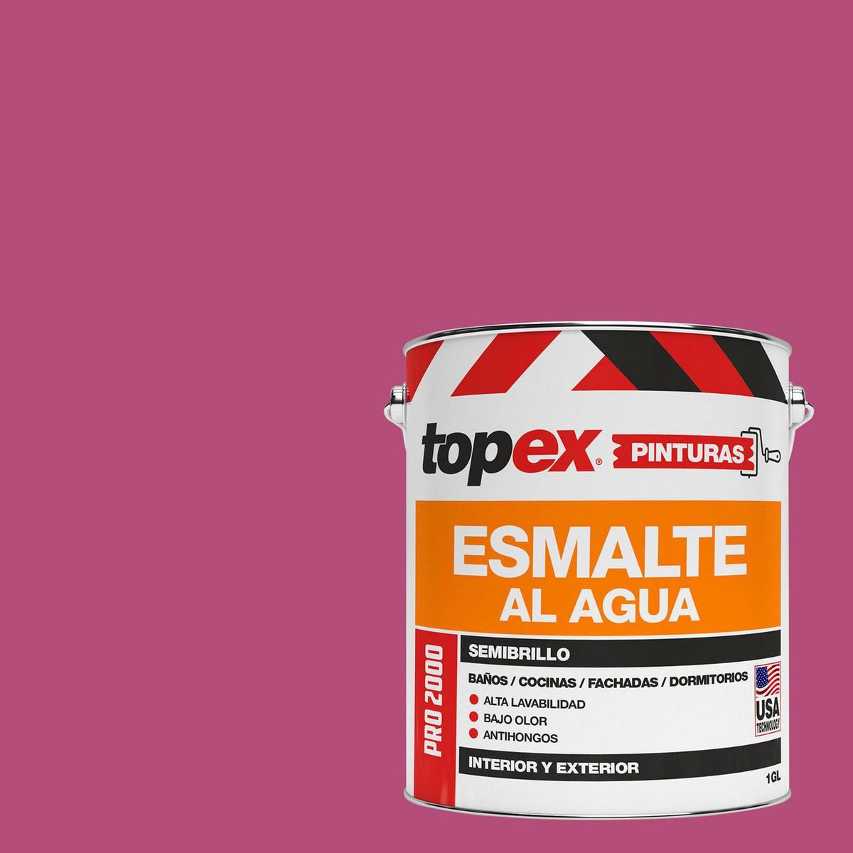 TOPEX - Esmalte al Agua Galón 1 galón(es) Semibrillante Fucsia