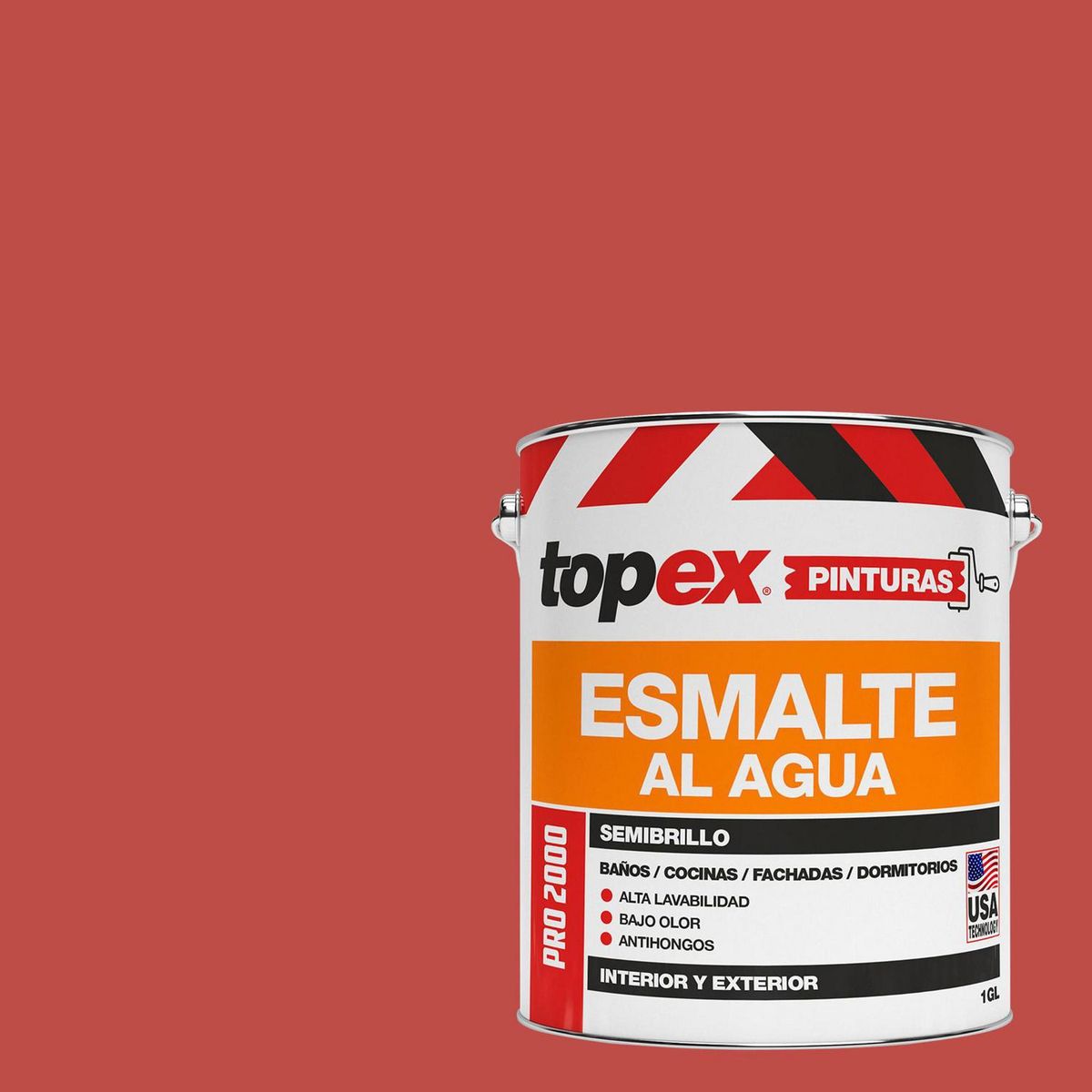 TOPEX - Esmalte al Agua 1 galón(es) Semibrillante Rojo