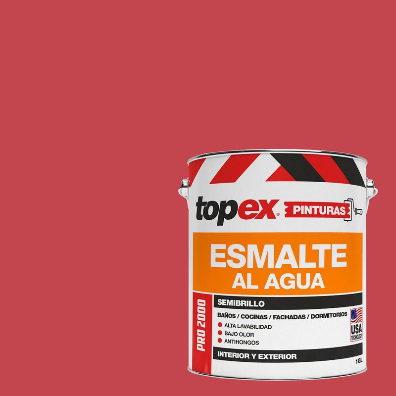 TOPEX - Esmalte al Agua Semibrillante 1 galón(es) Rojo