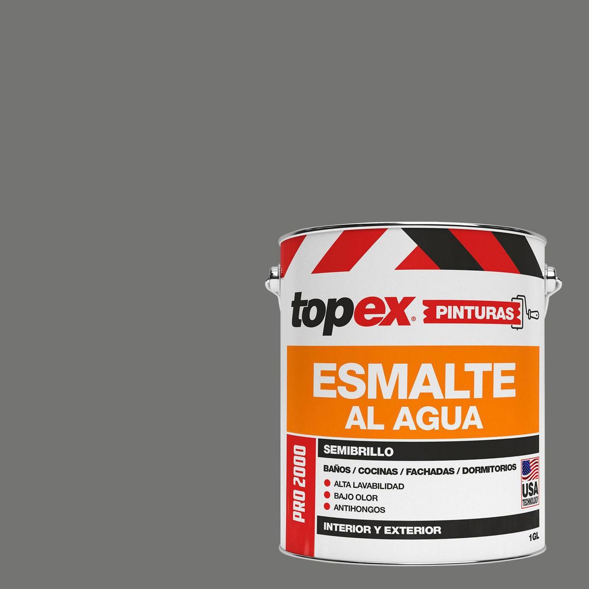 TOPEX - Esmalte al Agua 1 galón(es) Semibrillante Negro Negro