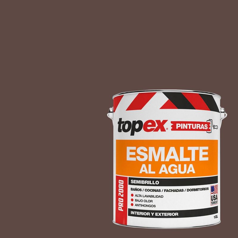 TOPEX - Esmalte al Agua Semibrillante 1 galón(es) Café