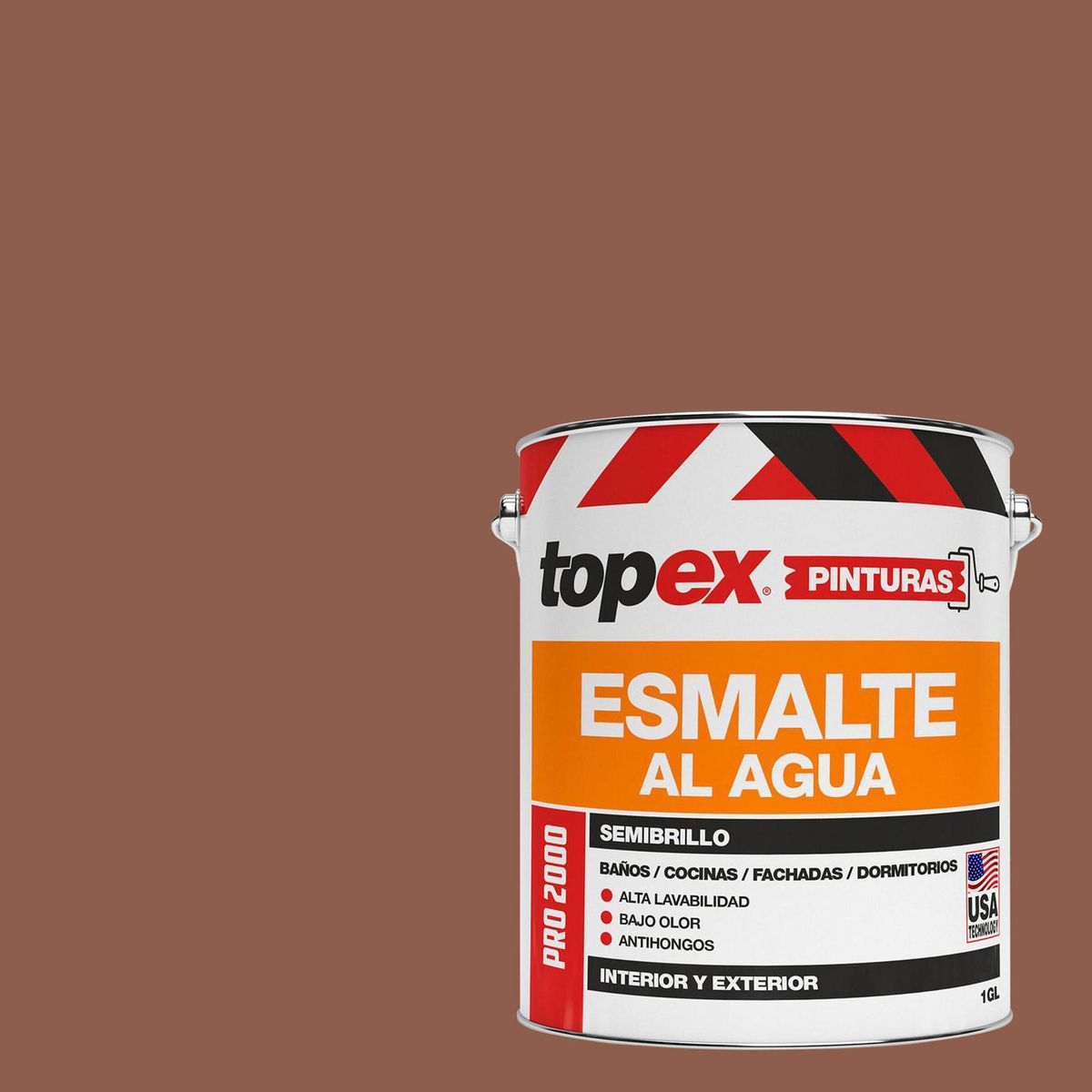 TOPEX - Esmalte al Agua Semibrillante 1 galón(es) Café 