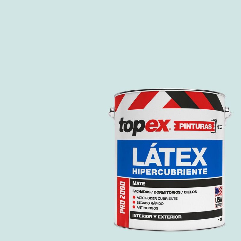 TOPEX - Pintura Látex Extracubriente Antihongos Mate 1 galón(es) Verde