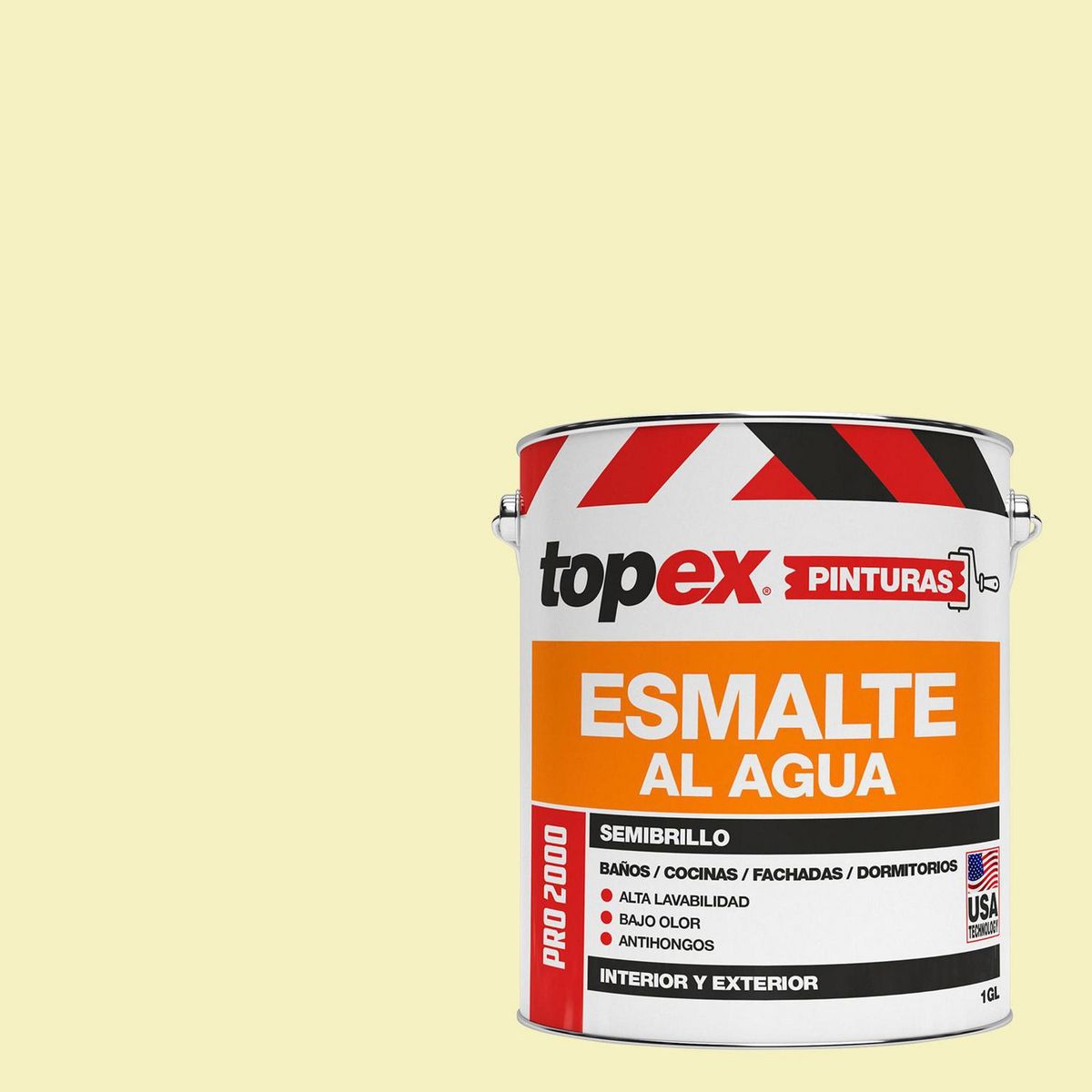 TOPEX - Esmalte al Agua 1 galón(es) Semibrillante Amarillo