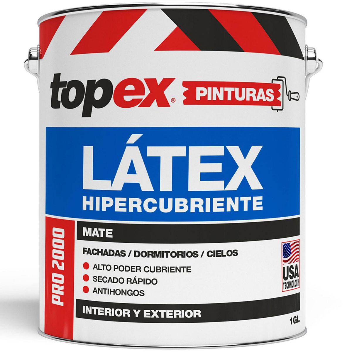 TOPEX - Pintura Látex Extracubriente Antihongos Mate 1 galón(es) Rosado 