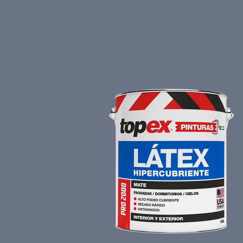 TOPEX - Pintura Látex Extracubriente Antihongos Mate 1 galón(es) Morado Violeta