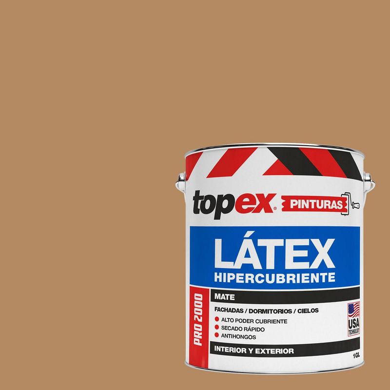 TOPEX - Pintura Látex Extracubriente Antihongos Mate 1 galón(es) Verde