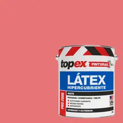 TOPEX - Pintura Látex Extracubriente Antihongos 1 galón(es) Mate Rosado