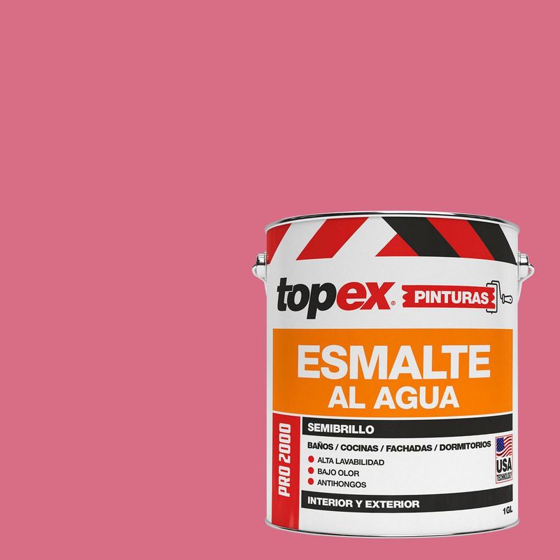 TOPEX - Esmalte al Agua Semibrillante 1 galón(es) Rosado