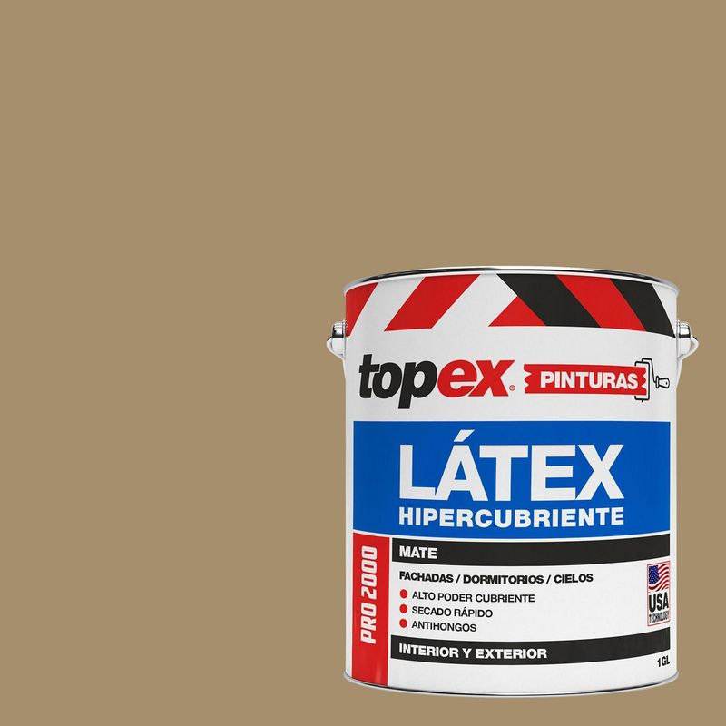 TOPEX - Pintura Látex Extracubriente Antihongos Mate 1 galón(es) Verde