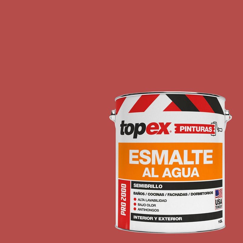 TOPEX - Esmalte al Agua Semibrillante 1 galón(es) Rojo
