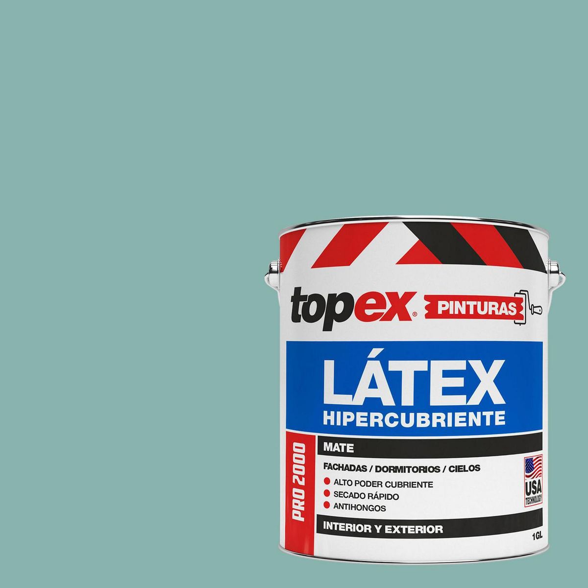 TOPEX - Pintura Látex Extracubriente Antihongos Mate 1 galón(es) Verde 