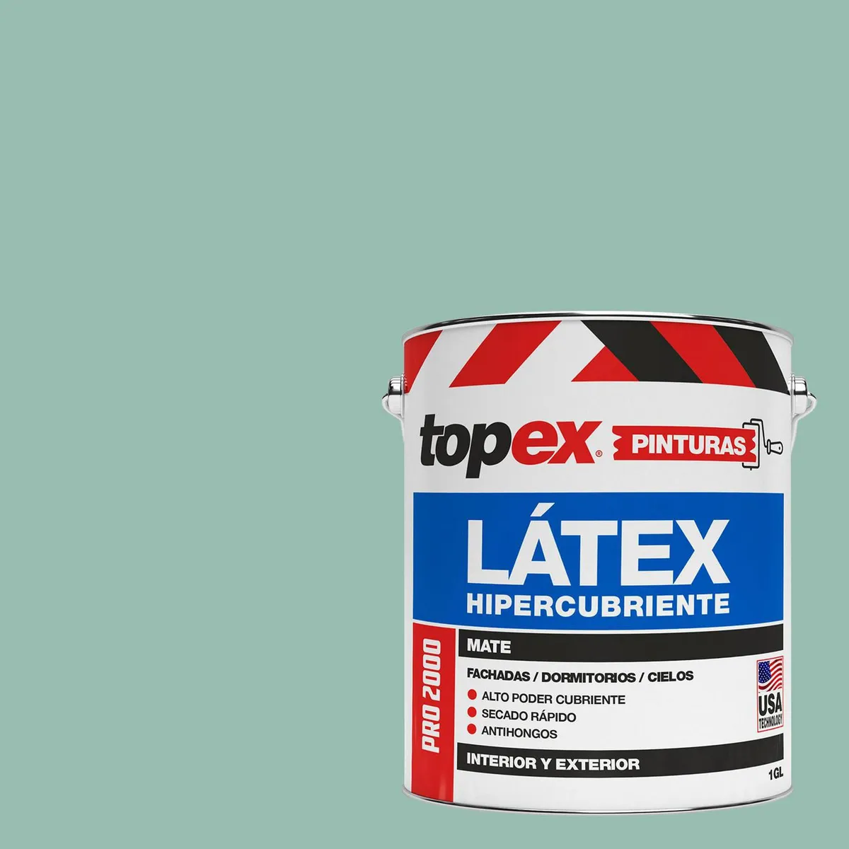 TOPEX - Pintura Látex Extracubriente Antihongos Mate 1 galón(es) Verde 