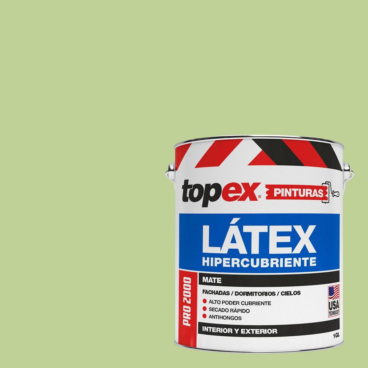 TOPEX - Pintura Látex Extracubriente Antihongos Mate 1 galón(es) Verde 