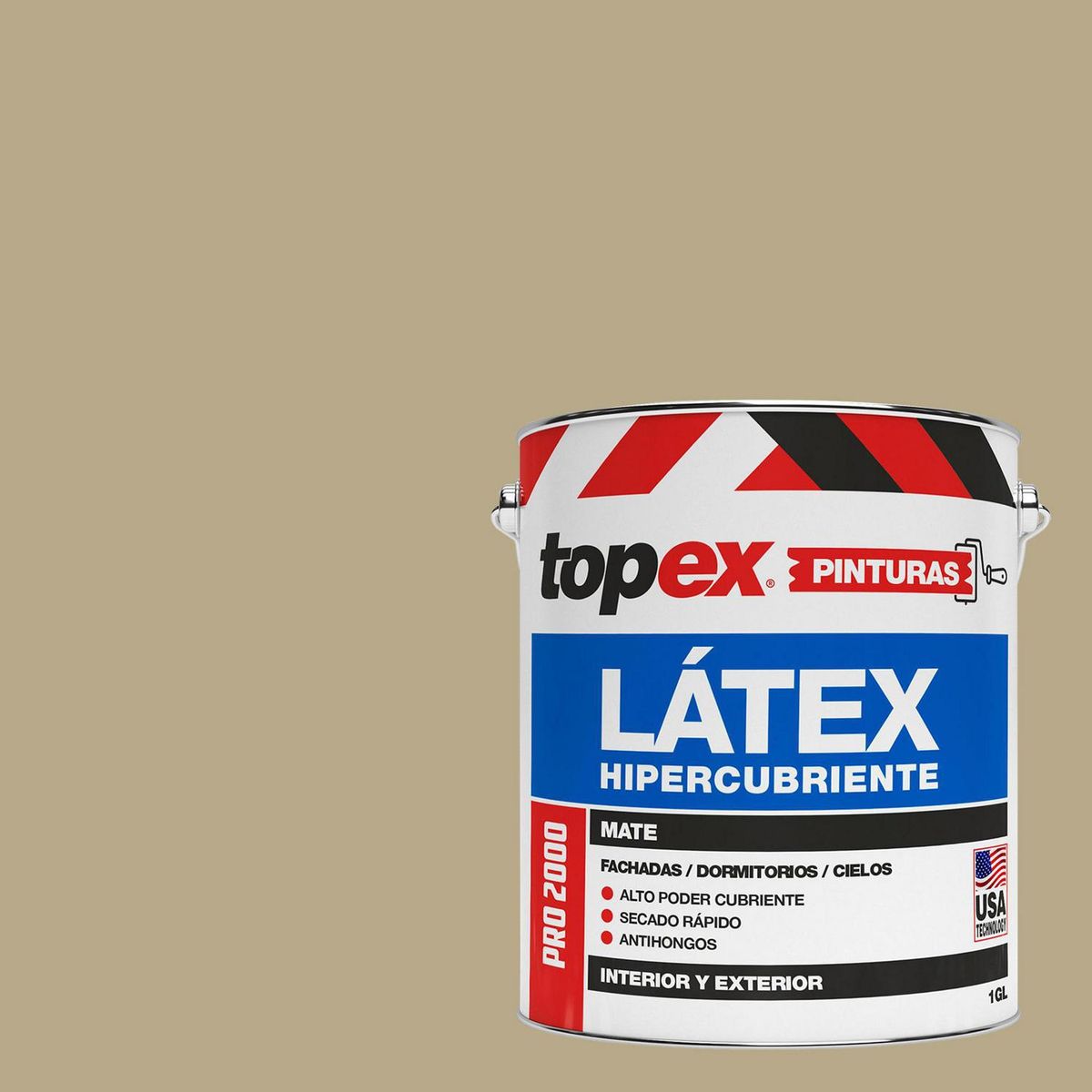 TOPEX - Pintura Látex Extracubriente Antihongos 1 galón(es) Mate Verde