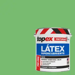 TOPEX - Pintura Látex Extracubriente Antihongos Mate 1 galón(es) Verde
